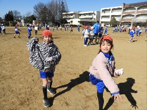 ２月３日　１,２年生　豆まき