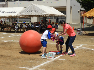 運動会予行～中学年団体競技