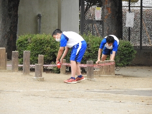 運動会準備～校庭での活動