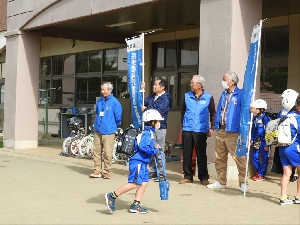 民生員さんたちとの挨拶運動