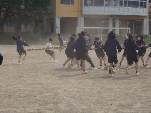 3年体育祭練習【台風の目】【棒引き】