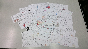 【英語】昨年度交流した台湾の生徒たちから手紙の返信が届きました