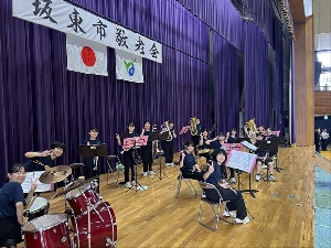 吹奏楽部　敬老会演奏