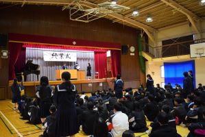表彰式・新生徒会任命式・終業式
