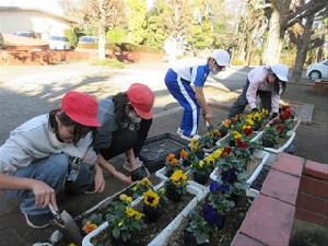 読み聞かせ・保健集会・食育指導　～子どもたちのやさしさがみられた苗植え～