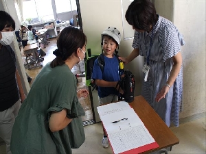 ３校合同引き渡し訓練・避難訓練