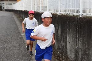 ３・４年生が試走をしました。