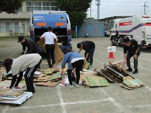 お世話になりました。第１回資源物回収