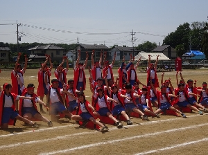 運動会予行練習　本番に向けて、自分たちで考え、行動する