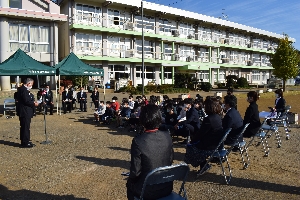 １１／１９　七郷フェスティバル　学校環境緑化モデル事業完成式典