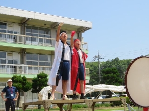 【全学年】団長の　気迫あふれる　応援合戦！！