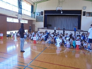 もしものために　～猿島中学区合同引き渡し訓練～