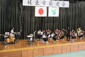 吹奏楽部が「坂東市敬老会」で演奏を披露しました！