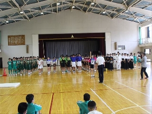 目指せ優勝　総体壮行会