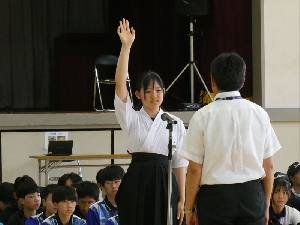総体壮行会を実施しました。