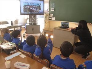 弓馬田小オンライン交流(1年)