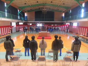 卒業式の全体練習