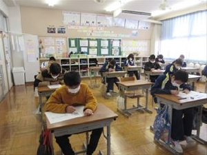 茨城県学力診断のためのテストを行いました（４年生～６年生）