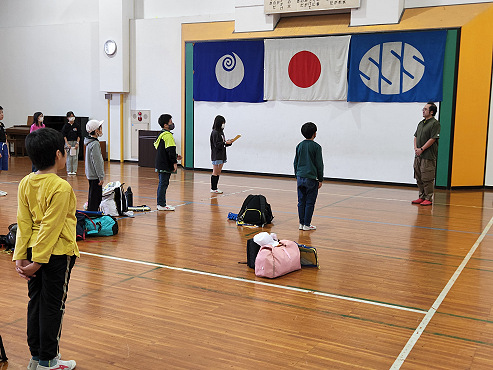 宿泊学習　退所式