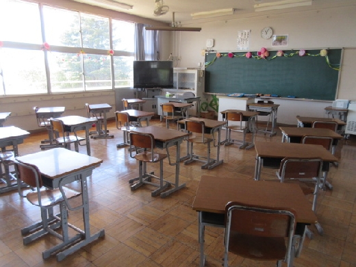６年生の教室・寂しくなりました