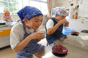 5年生　はじめての調理実習