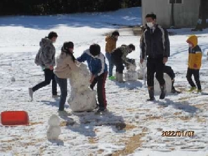 雪が降ったよ！