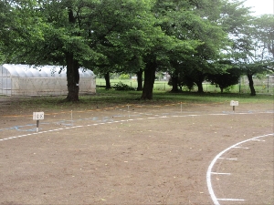 たくましい心と体をもつ子　運動会、グランドの様子です！